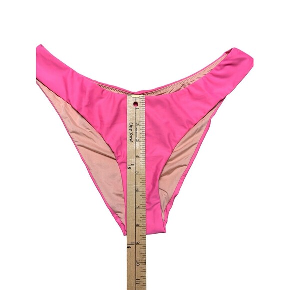 New! J.Crew Bikini Bottom Women’s Med Curved Waist Cheeky Tropical Pink BC125 - Picture 4 of 7